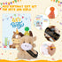 48 Pcs Birthday Mini Animal Plush Toy with Birthday Hats, Stuffed Animal Bulk for Kids, Classroom Reward Gifts
