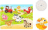 7Pieces Wooden Puzzles Farm Chunky Baby Puzzles Peg Board, Full-Color Pictures for Preschool Educational Jigsaw