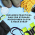 Promora Binoculars for Kids, Set with Magnifying Glass & Compass, Purple, for Ages 3-12