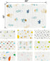 20' 10' Pack 10, 6-layer FOOK FISH Muslin Burp Cloths Cotton Burping Cloth X of Baby Spit Up Cloths for Newborn