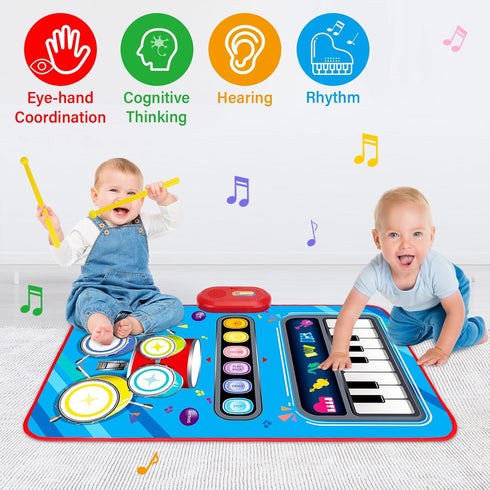 1 1-2 2 1 12-18 1 2 3 Baby Toys for Year Old: Baby Musical Mat Toddler Toys Age - in Piano Drum Babies Play Mat