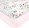 Hudson Baby Unisex Baby Cotton Fitted Crib Sheet, Girl Farm Animals, One