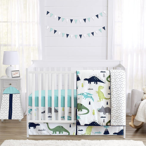 Tummy Sweet Jojo Designs Blue and Green Dino Playmat Time Baby and Infant Play Mat for Mod Dinosaur Collection