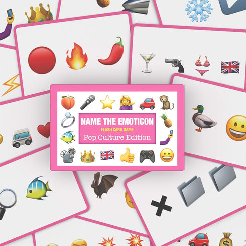 Bubblegum Stuff Name The Emoticon Game - Pop Culture Edition, Emoji Flash Card Board Game