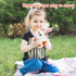 Easfan Interactive Jumping Bunny Stuffed Animal - Talking Hopping Spotted Rabbit Educational Plush Toy for Kids, 7''