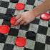 Lulu Home Jumbo Checkers, Giant 3-in-1 Checkers Game Rug Board Game Set for 2 Players