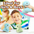 Dinosaur Stuffed Animals for Kids, Mini Plush Toys Key Chain, Cute Fat Dino Stuffed Animal for Gifts (Blue)