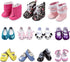 6 Pairs of Doll Shoes - Include Boots Leather Shoes for 18 Inch American Girl Doll