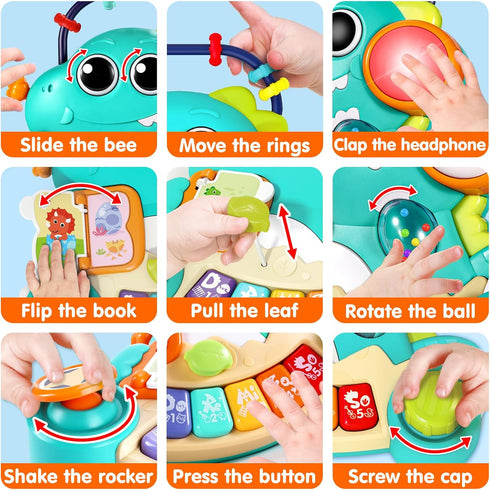 ITSFORU 6-12 1 12 18 1 Baby Toys Months Dinosaur Music Light Up Baby Piano Toys for Year Old Boy Girl Early Learning