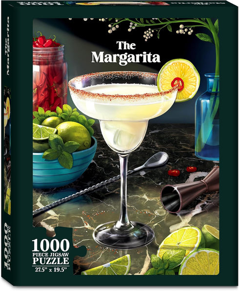 1000 27.5" 19.5" Piece Jigsaw Puzzle - The Margarita, Puzzle for Adults, Relaxing Activity, Family Game Night, Cocktail
