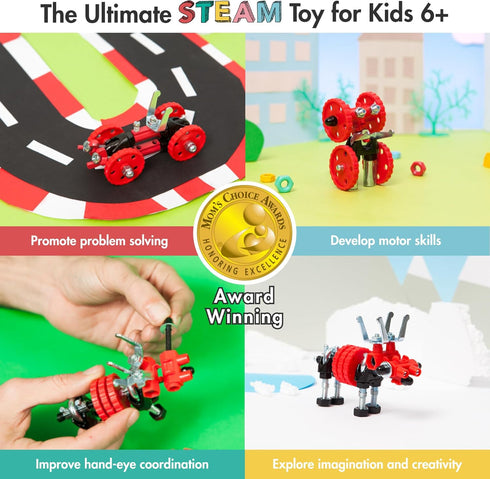 Set: 6+, Sets The Off Bits Erector Animal Mini STEM Toys for Kids Toy Building with Nuts & Bolts, STEM Building Toys