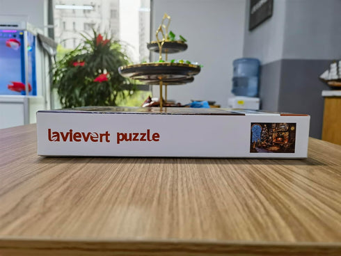 Lavievert Wooden Jigsaw Puzzles 1000 Piece - Christmas Puzzles for Adults and Kids, Fireplace, Christmas Tree, Stockings