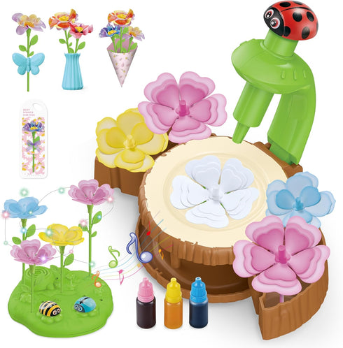 Wiyeang DIY Flower Bouquet Craft Kit for Kids, Water Absorbing Dyeing & Fabric