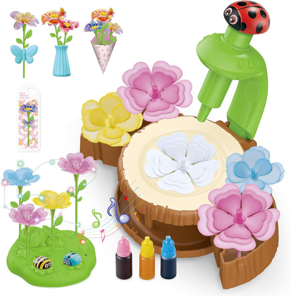 Wiyeang DIY Flower Bouquet Craft Kit for Kids, Water Absorbing Dyeing & Fabric