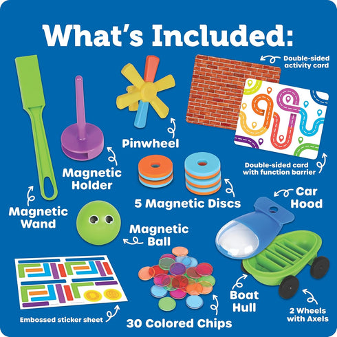 Set, 5 Learning Resources STEM Explorers Magnetworks, Magnetic Science Physics Experiment Toys for Kids, Kindergarten