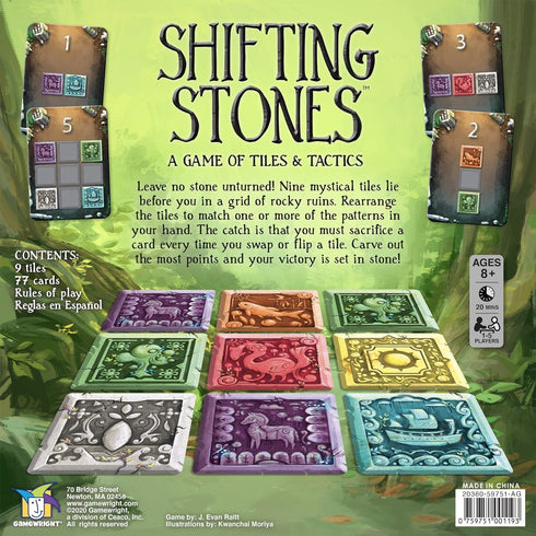 Gamewright Shifting Stones - A Visual Decision-Making Family Strategy Game of Tiles, Cards, and Tactics