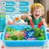 Kaelinda 3-4 5-8 8-12 Axolotl Sensory Bin for Kids - Axolotl Toys Sand Sensory Toy with Lid, Art and Craft Axolotl