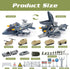 7 XDUOYJOY Military Fighter Jet Toys, Army Airplane Toys with Vehicles Trucks Helicopter Army Men, Decorate & Launch