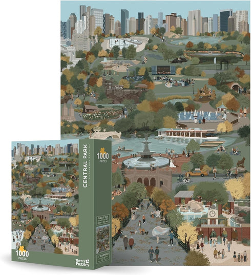 Theo's Puzzles Beautiful Central Park, New York City, 1000 Piece Puzzle for Adults with Stunning Visual Appeal