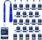 24 Pieces VIP Video Game Pass Holder with Lanyard for Game Themed Birthday Party Supplies