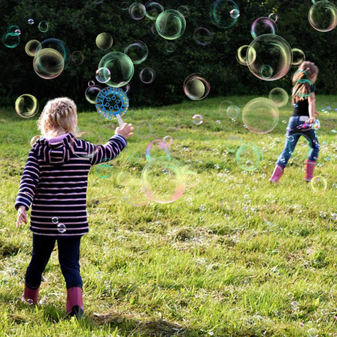 B bangcool Bubble Wands Set - Funny Bubbles Maker with Tray, Big Bubbles for Outdoor Playtime & Birthday Parties