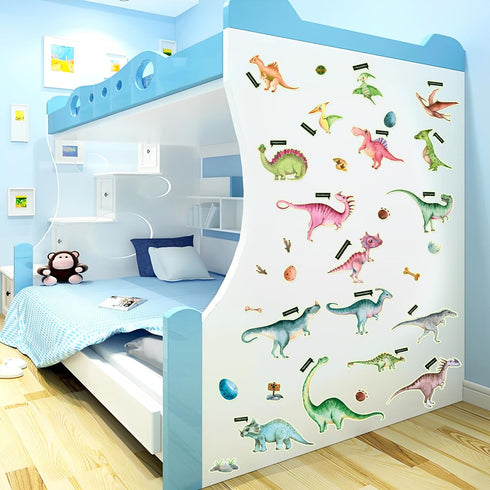 Glow in The Dark Dinosaur Wall Decals, Luminous Removable Stickers for Boys Bedroom Decoration, Kids Birthday Gift
