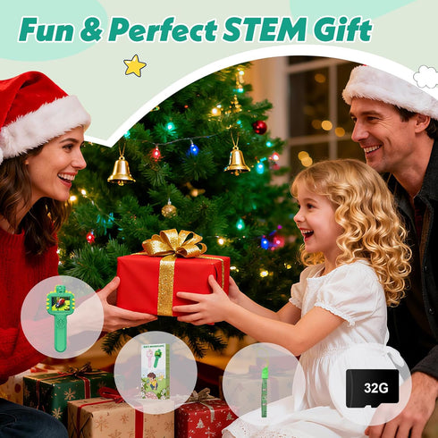 Wonovate 812, Microscope for Kids Gifts Toys Science, Mini Handheld Digital Pocket Microscope Requiring Direct Surface