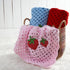 Handmade Baby Blanket with Crochet Strawberry Design Warm, Soft and Playful Gift for Babies, Perfect for Crib