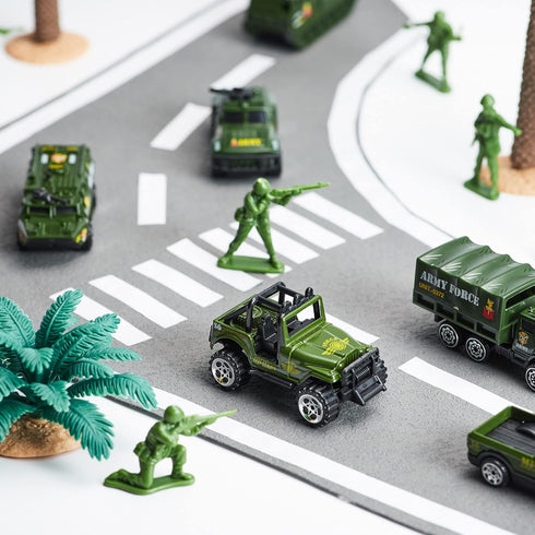 25 1 3+, Set JOYIN in Military Kids Truck Toys for Age Toddler Boy Toys, Army Men Tanks with Soldier Men, Mini Battle
