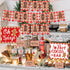 Hot Cocoa Bar Decoration Kit, Gingerbread Man Theme Hot Cocoa Bar Banner Christmas Hot Chocolate Bar Supplies Sign