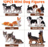 12PCS Dog Figurines Playset, Realistic Detailed Plastic Puppy Figures, Hand Painted Mini Dog Figures Toy Set Cake Toppers Birthday Easter Eggs Gift for Kids Toddlers
