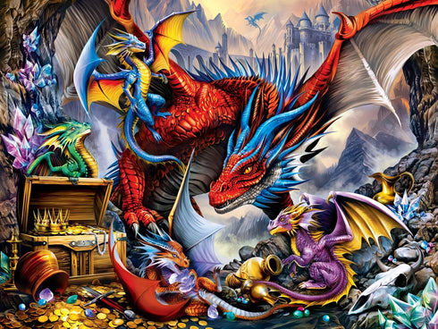 Masterpieces 300 Piece EZ Grip Jigsaw Puzzle - Dragon's Horde - 18"x24"