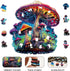 NIUNIUAMY 300 14.9 14.9 Inch Wooden Jigsaw Puzzle for Adults,Magical Mushrooms Wood Puzzles Piece,Thanksgiving Birthday