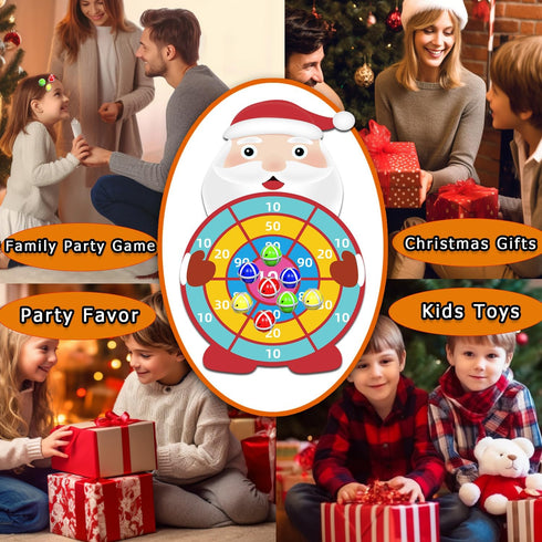 30” Christmas Decorations - Large Santa Claus Dart Board Game for Indoor Outdoor Parties