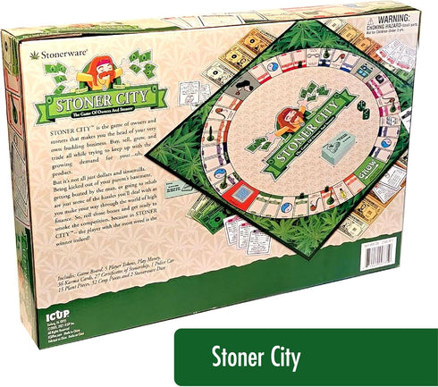 Stonerware ICUP Stoner City Board Game | Hot Box Party Game for Adults