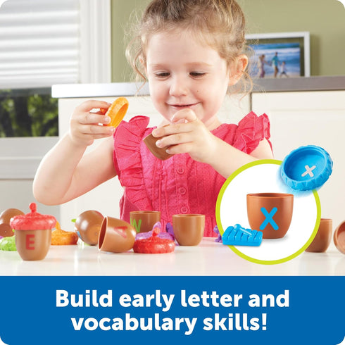 Set Learning Resources Alphabet Acorns Activity - ABC Puzzle, Preschool Learning Activities, Speech Therapy Materials