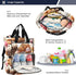 SUABO Backpack Bread Ice Cream Pattern Baby Diaper Bag Large Bag Waterproof Travel Diaper Bags for Moms and Dads