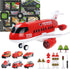 Coolplay Red Airplane Toy Set - Rescue Fire Truck & Ambulance Car