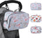 Baby Stroller Organizer Bag with Insulated Pocket, Universal Fit for Diapers, Wipes & Toys, Floral Design