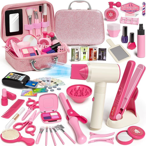 RedCrab Kids Beauty Salon Toy Set, Girls Salon Hair Stylist Pretend Makeup