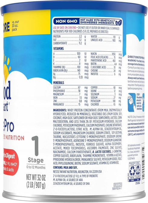 Gerber Good Start Baby Formula Powder, GentlePro, Stage 1, Non-GMO, 32 Ounce (Package May Vary) for 0-12 Months