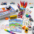 72 Set, Cinrobiye Pcs Transportation Party Favors Vehicle Car Coloring Books Crayons Tattoos Stickers Stampers