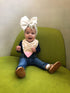 Reversible Baby Teething Bibs with Attached Pink Heart Teether - Boho Antler - Set of 2