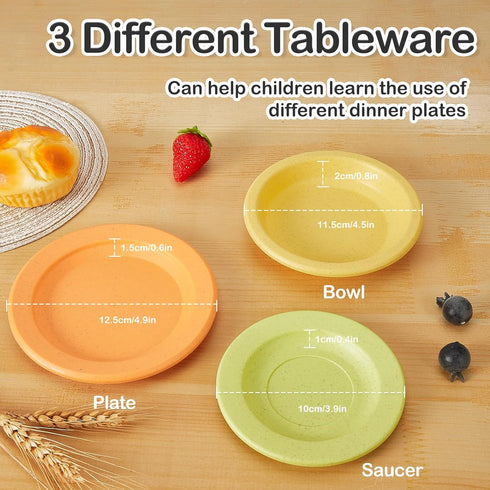 BUYGER Kids Play Kitchen Toy Accessories Tea Party Set - Cookware Utensils Dishes for Little Girls Ages 3-5