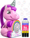 Move2Play Unicorn Bubble Blower | Bubble Machine Toy for Toddlers, Boys and Girls | Indoor & Outdoor Birthday Party Gift