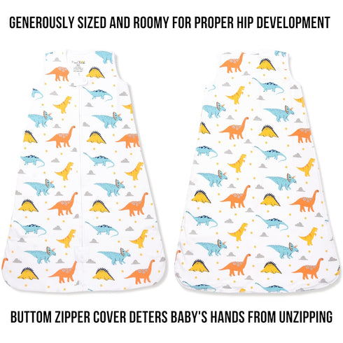 1.0 0-6 1-Pack Mama Cheetah Baby Sleep Sack TOG, Organic Cotton Baby Wearable Blanket with Two-Way Zipper, Swaddle