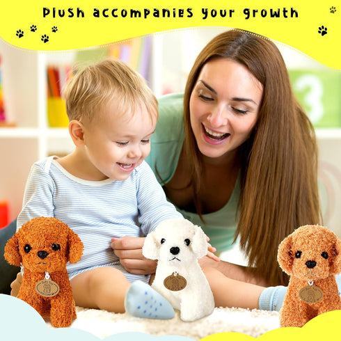 4 Pcs Cute Dog Stuffed Animal Toy, 7 Inch Plush Puppy Stuffed Animal for Boys and Girls, Party Decorations, Birthday
