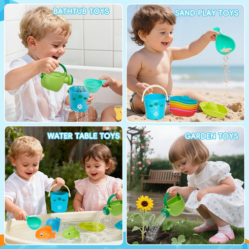 1-3, 16PCS 2-4 Baby Bath Toys for Kids Ages | Easy Clean Mold Free Bath Toys Toddlers | Bathtub Pool Water Table Toys