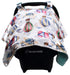 Dear Baby Gear Deluxe Car Seat Canopy - Infant Car Seat Cover - Opal Blue 40"x30" - Covers for Car Seats (Airplanes,