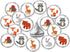 324 Forest Animals Kisses Labels, Woodland Creatures Stickers for Baby Shower or Birthday Party Decorations